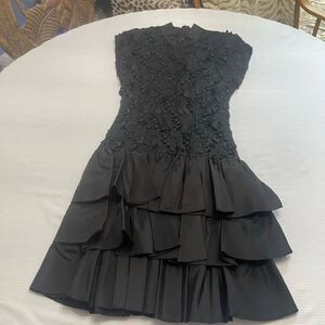 A La Carte California VTG Black Dress Size Small Medium See Measurements
